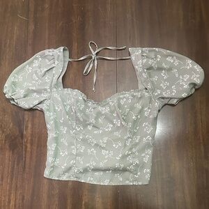 Abercrombie & Fitch Sage Floral Blouse
